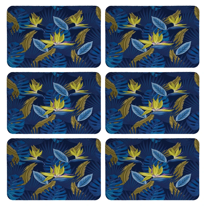 زیربشقابی طرح برگ کد 9165 بسته 6 عددی 