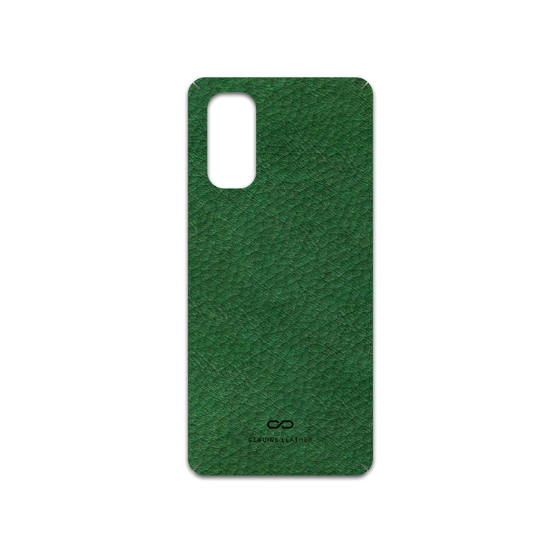 برچسب پوششی ماهوت مدل Green-Leather مناسب برای گوشی موبایل اپو Reno4 Pro 5G