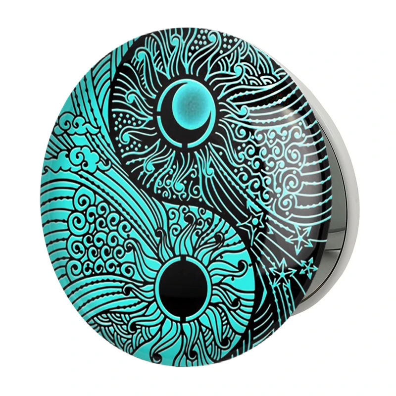 آینه جیبی خندالو طرح یین و یانگ مدل تاشو کد 30509