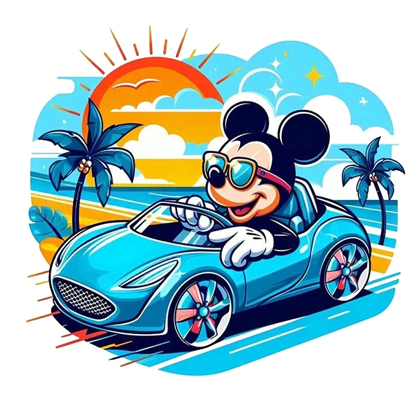 استیکر پارچه و لباس پاد آفرین طرح میکی موس کد 885