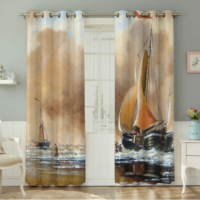 پرده نیروانا طرح  مدل هازان کد 4479 سایز 140×280 سانتی متر