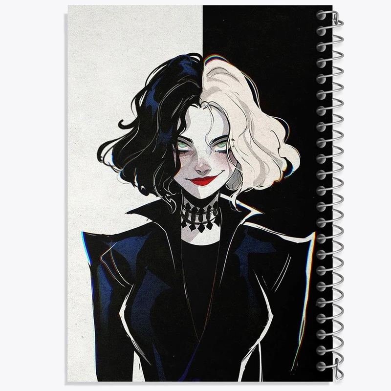 دفتر شطرنجی 50 برگ خندالو طرح کروئلا Cruella کد 10745