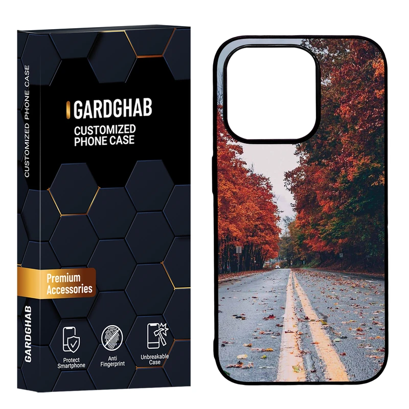 کاور گارد قاب مدل دورژله ای طبیعت مناسب برای گوشی موبایل اپل iPhone15 pro