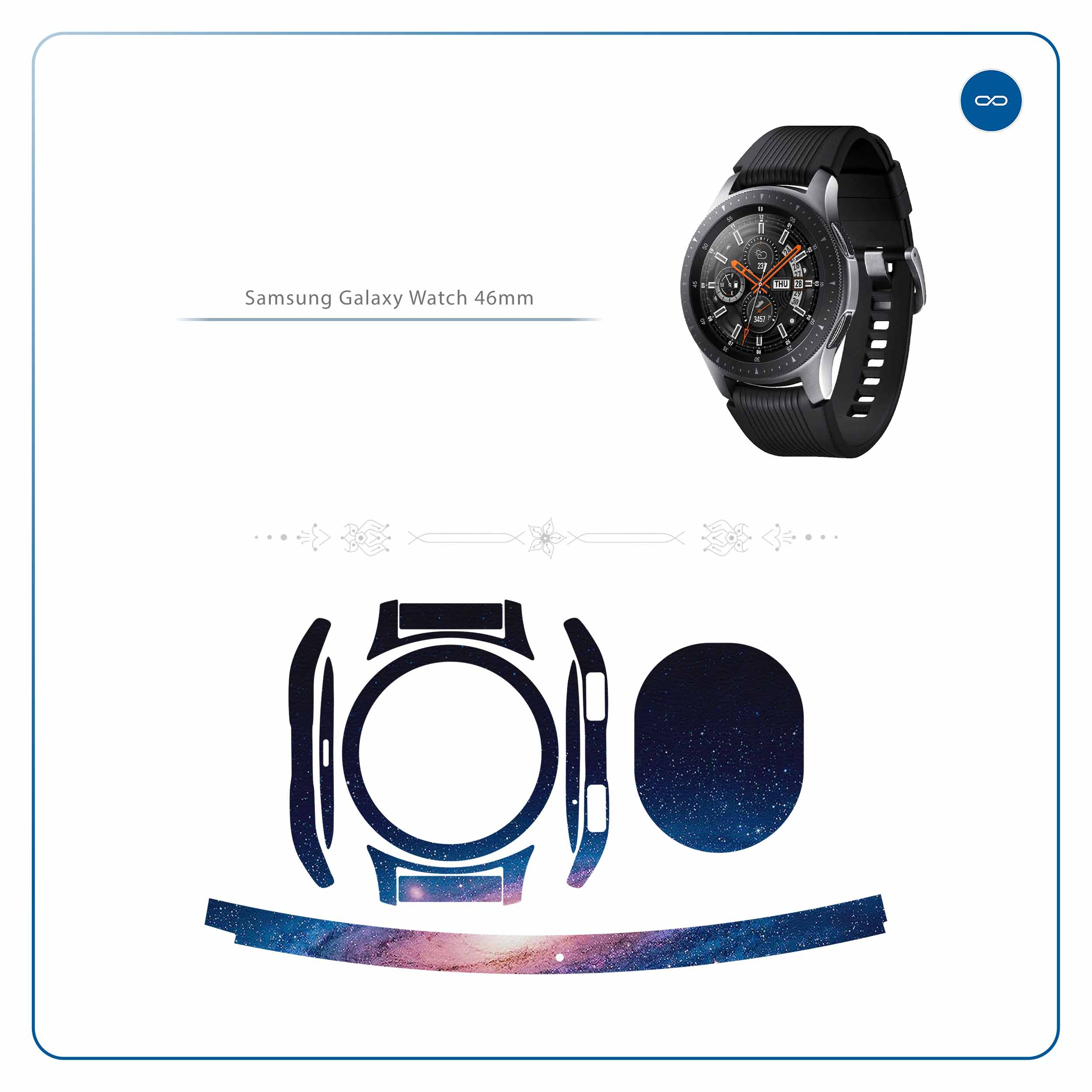 برچسب ماهوت طرح Universe-by-NASA-4 مناسب برای ساعت هوشمند سامسونگ Galaxy Watch 46mm