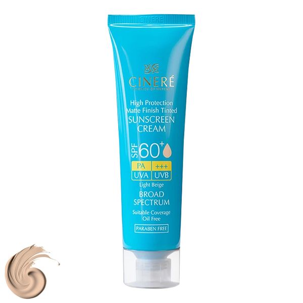 تجریه خرید کرم ضدآفتاب رنگی سینره +SPF60 مدل 8411، مناسب پوست‌های چرب، حجم 50 میلی‌لیتر
