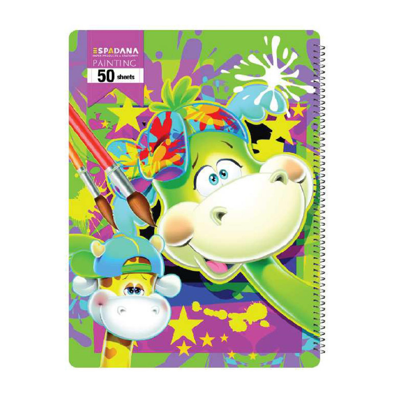 دفتر نقاشی 50 برگ اسپادانا کد 5010 مجموعه 12 عددی