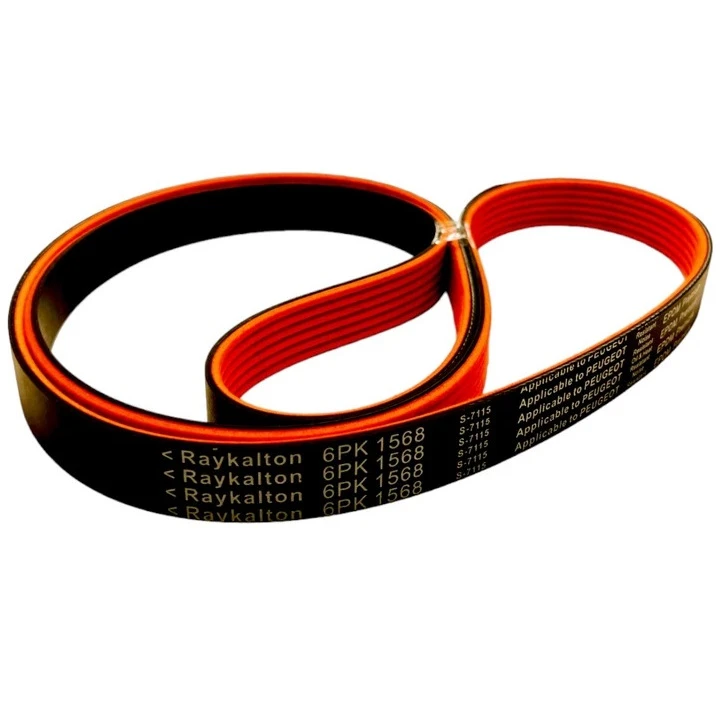 تسمه دینام رایکالتون مدل مولد روکش دار EPDM کد 6PK1568 مناسب  برای پژو 206 تیپ 2 و 3