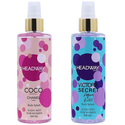 بادی اسپلش زنانه هدوی استوری مدل کوکو شنل و ویکتوریا سکرت آکوا کیس حجم 260 میلی لیتر مجموعه دو عددی