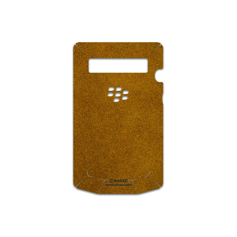 برچسب پوششی ماهوت مدل Brown-Chamois-Leather مناسب برای گوشی موبایل بلک بری Porsche Design P9981