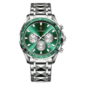 ساعت مچی عقربه‌ای کوارتز مردانه کرنوگراف  پوداگار مدل کلاسیک بند استیل سه موتور فعال کد a.b