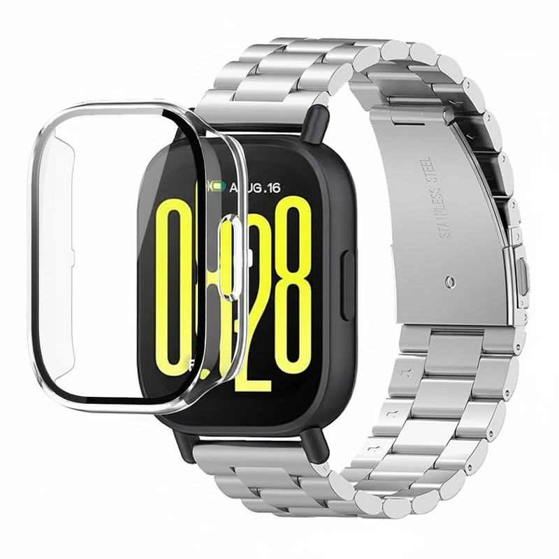 بند آکوآرا مدل 3Bead AK clGRDH مناسب برای ساعت هوشمند شیائومی Redmi Watch 5 Lite به همراه کاور