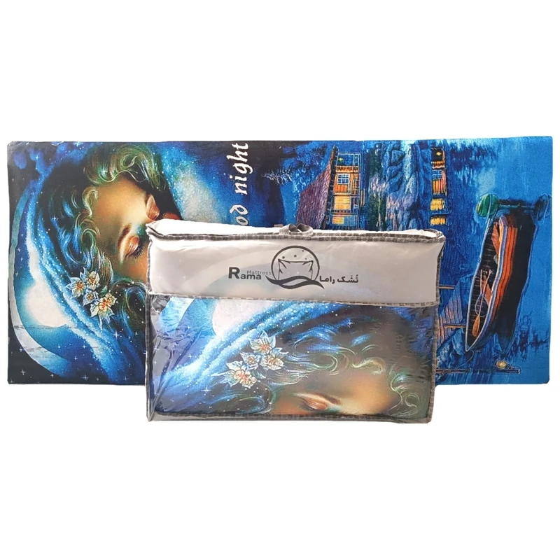 تشک مهمان راما مدل لوکس طرح شب کد 20 یک نفره سایز 90×190 سانتی متر بسته ۲ عددی
