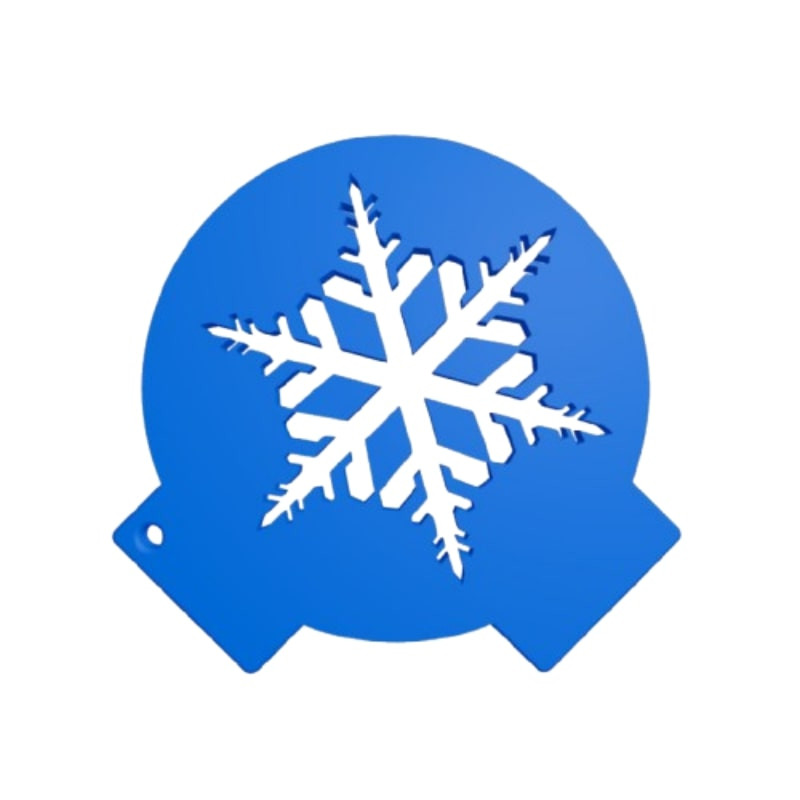 شابلون تزیین قهوه مدل Snowflake شابلون تزیین قهوه مدل Snowflake