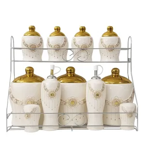 ست پاسماوری 12 پارچه مدل گل برجسته به همراه استند