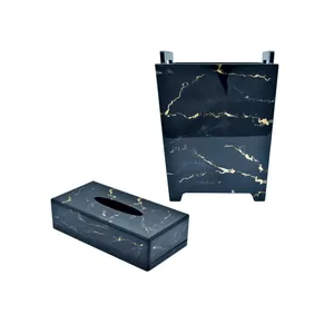 ست سطل و جای دستمال مدل MARBLE