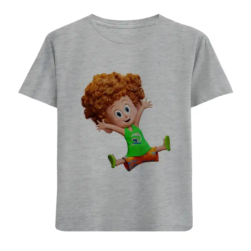 تی شرت آستین کوتاه بچگانه مدل پسر مو فرفری D50