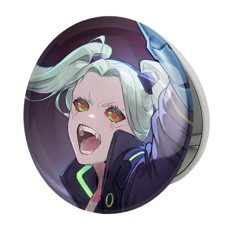 آینه جیبی خندالو طرح ربکا انیمه سایبر بانک Cyberpunk مدل تاشو کد 22445 