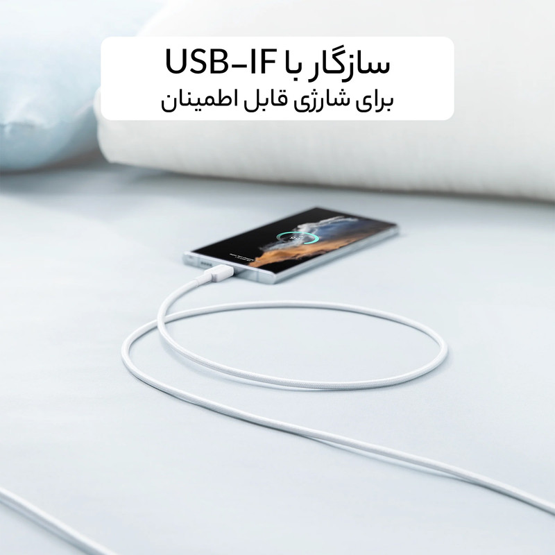 خرید و قیمت کابل تبدیل USB به USB-C انکر مدل 322/A81H5 طول 0.9 متر