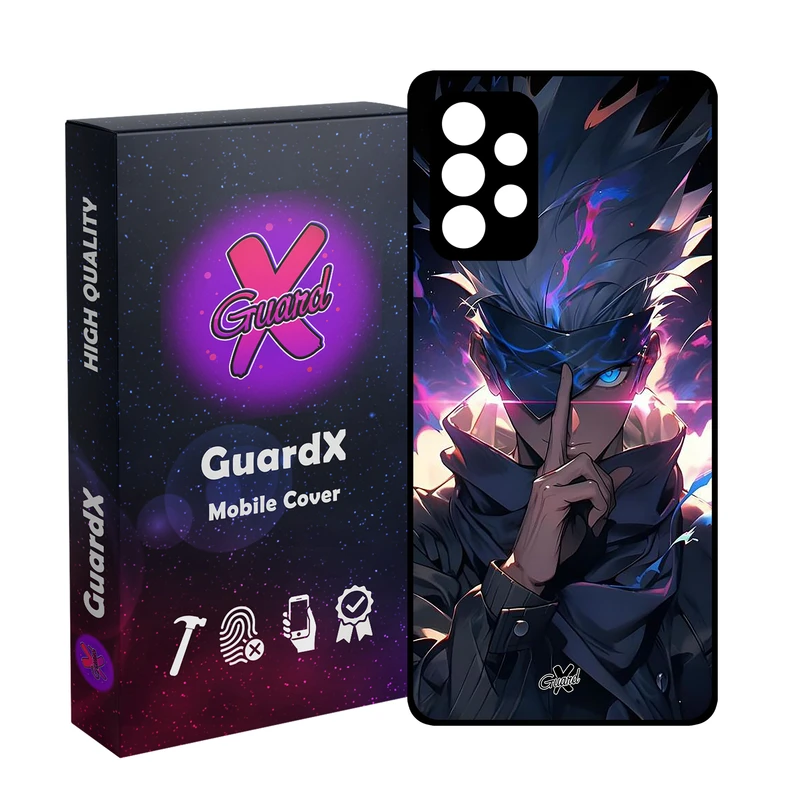کاور گارد ایکس طرح ساتورو گوجو انیمه مدل Glass10700 مناسب برای گوشی موبایل سامسونگ Galaxy A52/A52S