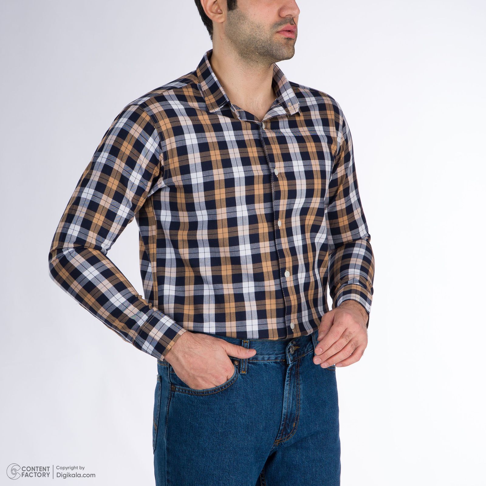 پیراهن آستین بلند مردانه باینت مدل 2261702-16 -  - 9
