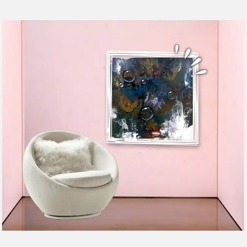 تابلو نقاشی مدل حباب سرگردان