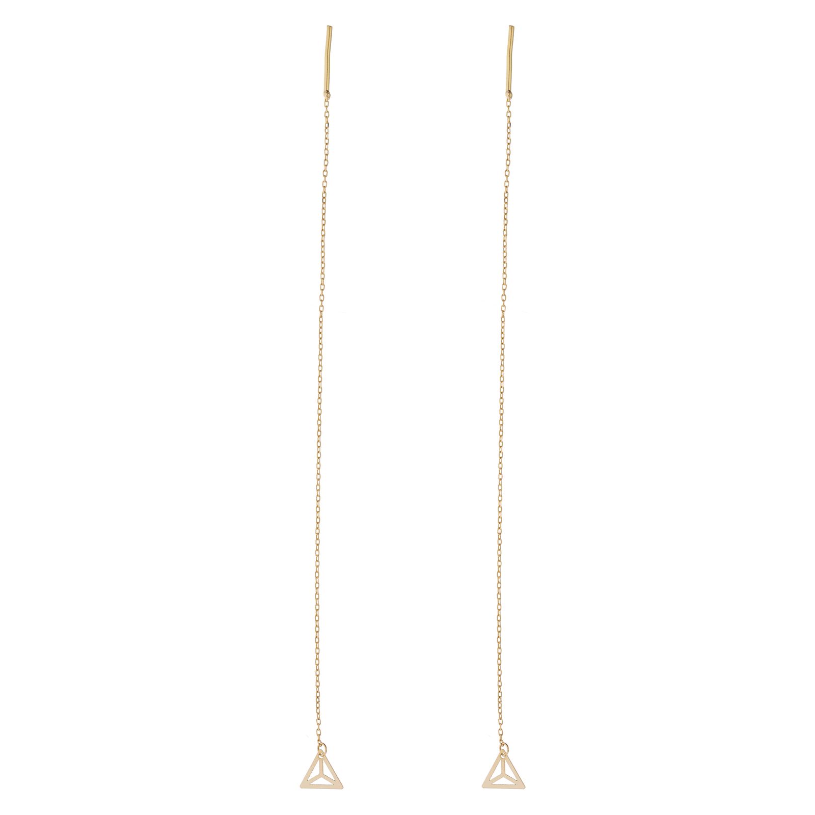 گوشواره طلا 18 عیار زنانه طلای مستجابی مدل 10221 -  - 1
