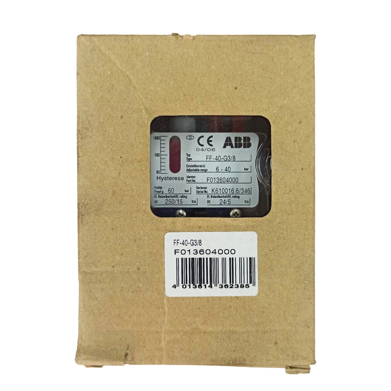 پرشر سوئیچ آ ب ب مدل FF-40-G3/8 پرشر سوئیچ آ ب ب مدل FF-40-G3/8