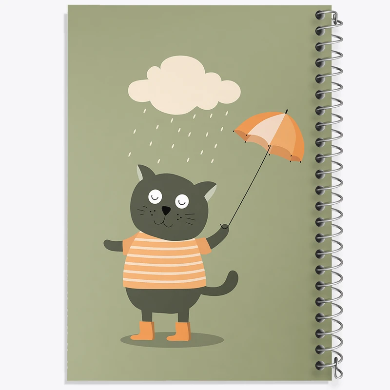 دفتر مشق 50 برگ خندالو طرح گربه بامزه کد N1397