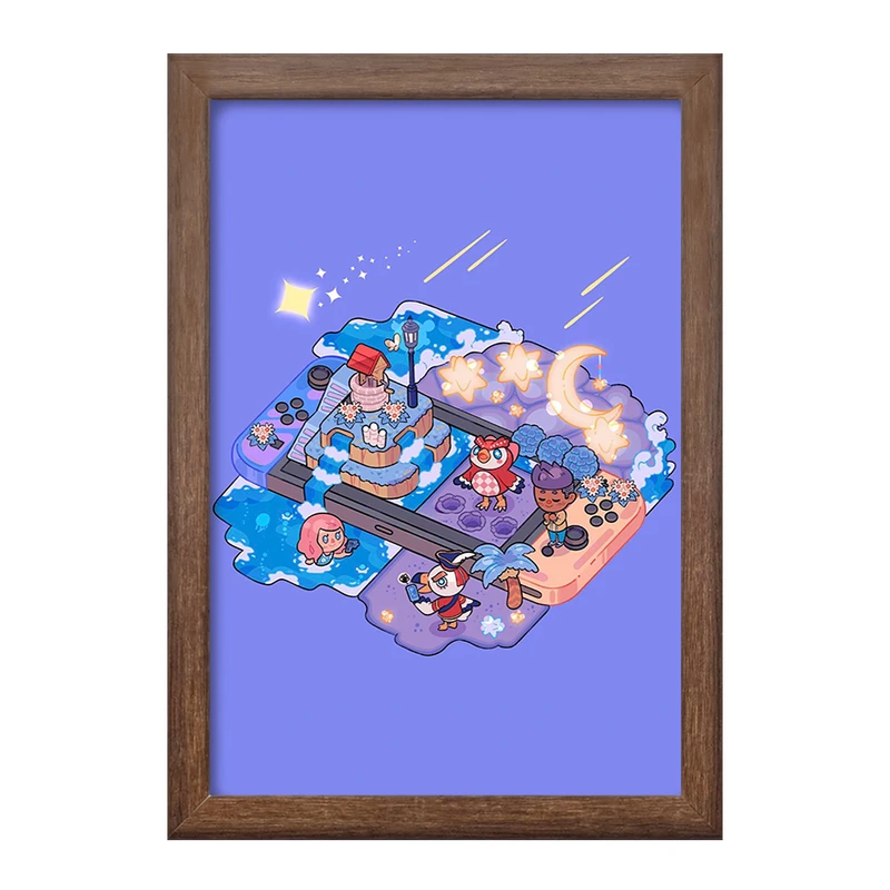 تابلو خندالو طرح بازی انیمال کراسینگ (Animal Crossing) کد 32675