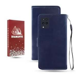 کیف کلاسوری دیامانته مدل Kif_Rd مناسب برای گوشی موبایل سامسونگ Galaxy M62 به همراه بند آویز