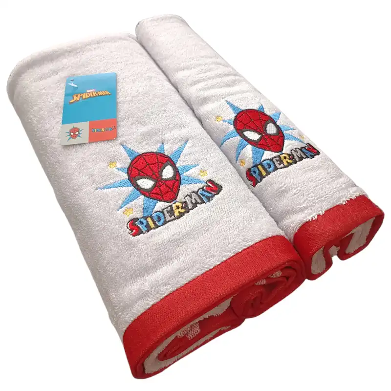 سرویس حوله 2 تکه ازدیلک مدل Spiderman Grey