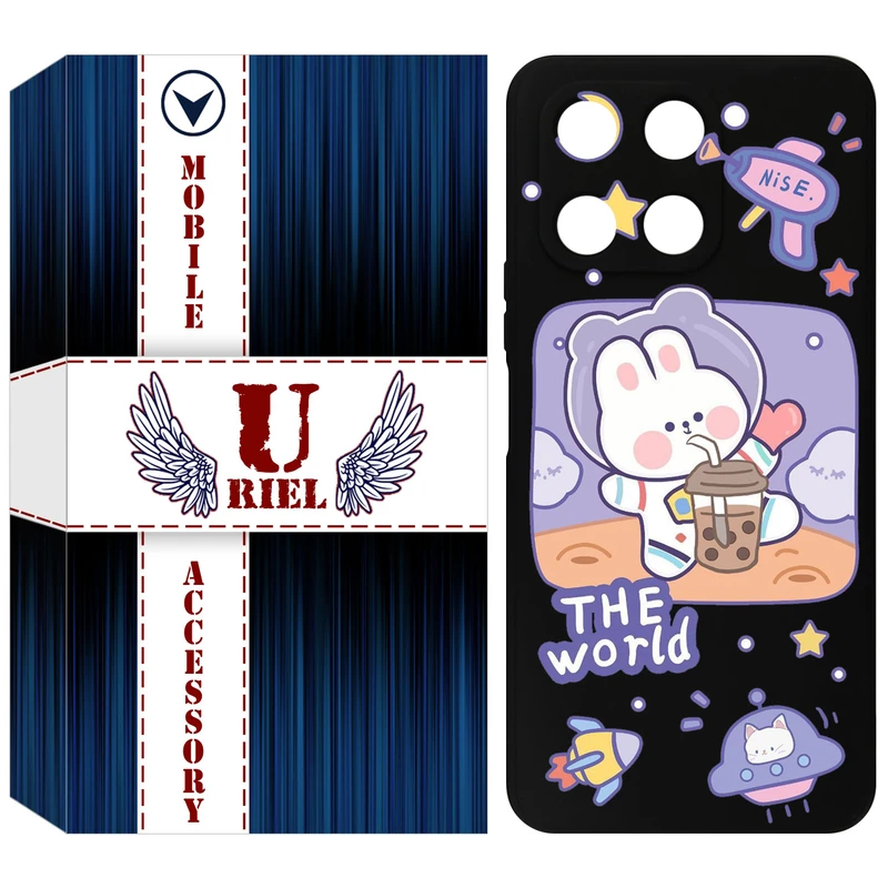 کاور یوریل مدل KSH کد 8 طرح خرگوش فضانورد مناسب برای گوشی موبایل آنر X6A / X6A Plus