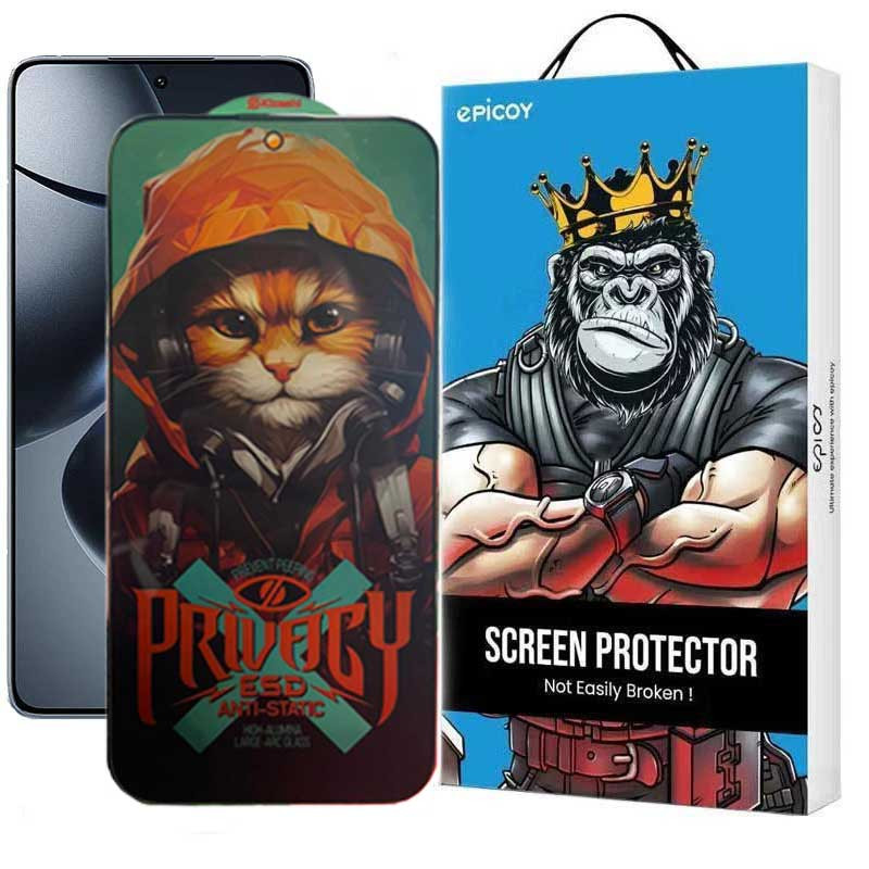 محافظ صفحه نمایش حریم شخصی اپیکوی مدل Privacy Hoodie Cat مناسب برای گوشی موبایل شیائومی 14T Pro / 14T / X6 Pro /Redmi K70 Ultra