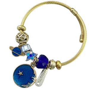 دستبند النگویی زنانه مدل کهکشان کد B4067