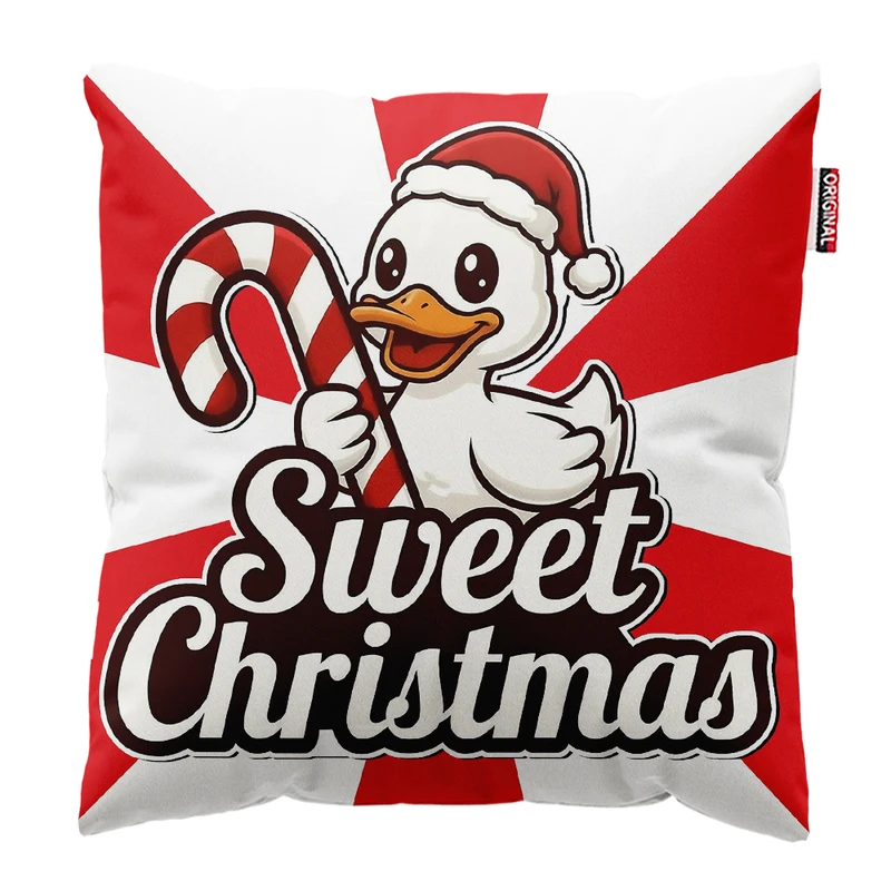 کوسن پاد آفرین مدل کریسمس طرح بابانوئل کاج گوزن آدم برفی کد PK302446 سایز 30*30 سانتی متر