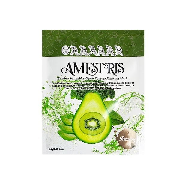 مراقبت پوست ماسک صورت آمستریس مدل میوه های سبز وزن 25 گرم