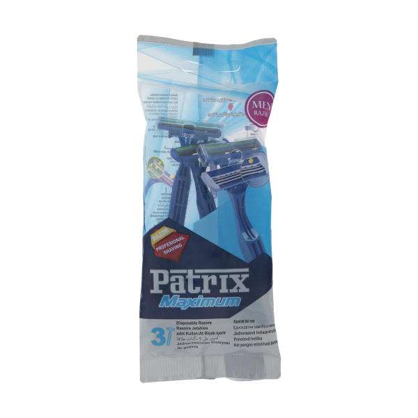 خود تراش پاتریکس مدل MAXIMUM بسته 3 عددی خود تراش پاتریکس مدل MAXIMUM بسته 3 عددی