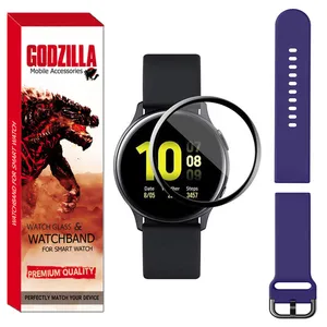 محافظ صفحه نمایش گودزیلا مدل GS-SIL-SQ مناسب برای ساعت هوشمند سامسونگ Active 2 44mm به همراه بند