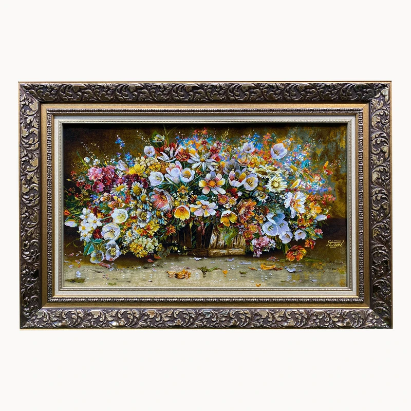 تابلو فرش دستباف طرح گل کد ۲۱۴۵۹۷۴۶