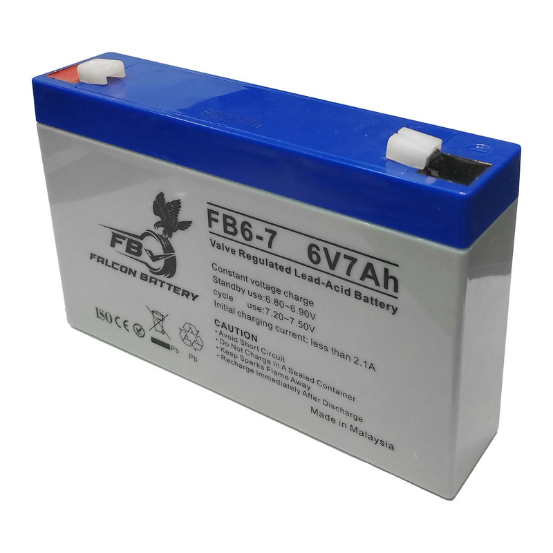 باتری سیلد اسید 6 ولت 7 آمپر فالکون مدل KSRE-6V-7A