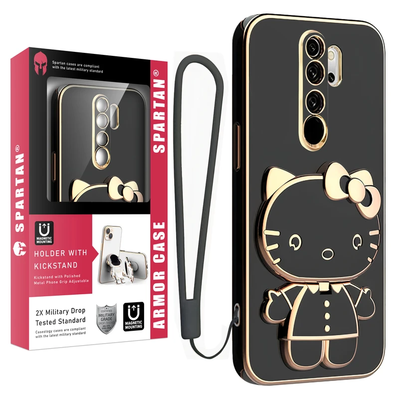 کاور اسپارتان مدل Kitty مناسب برای گوشی موبایل شیائومی Redmi Note 8 Pro به همراه بند نگهدارنده