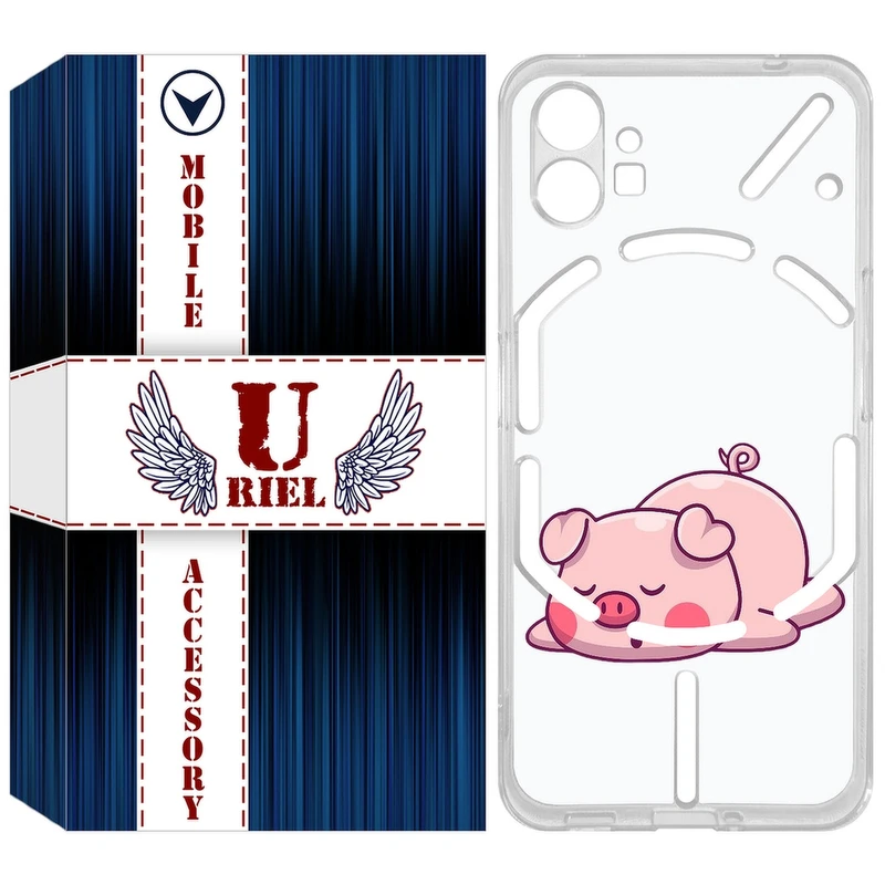 کاور یوریل مدل Clear کد 42 طرح پیگی مناسب برای گوشی موبایل ناتینگ فون Nothing Phone 1