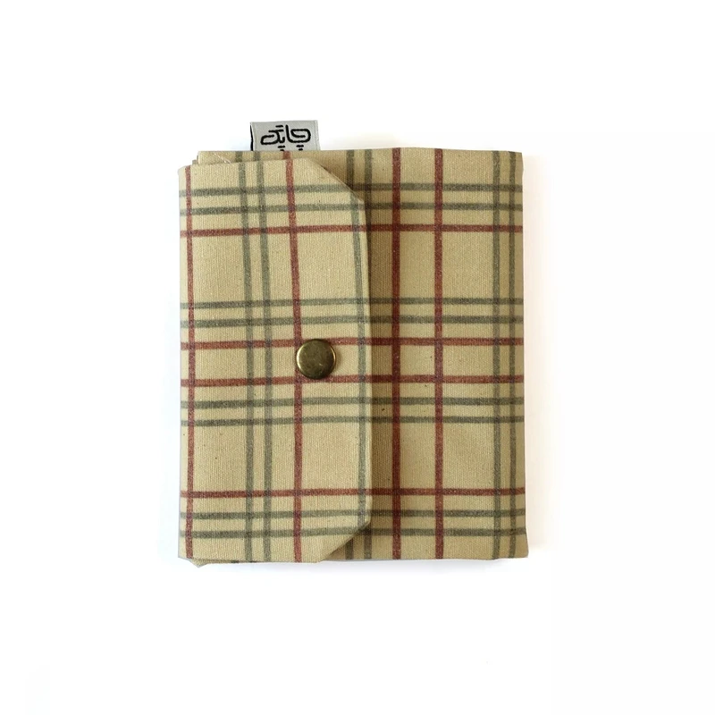 دفتر یادداشت 120 برگ چاپگ مدل پارچه‌ای چارخونه