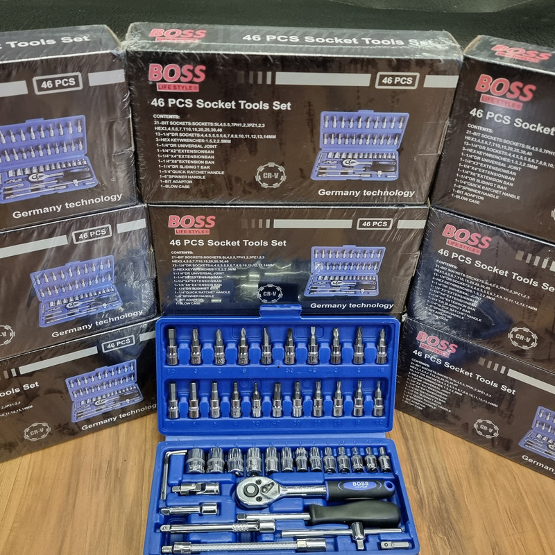 مجموعه 46 عددی آچار و سری بکس جغجغه ای مدل 46S