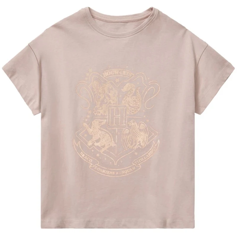 تی شرت آستین کوتاه دخترانه هری پاتر مدل HOGWARTS کد SH2025