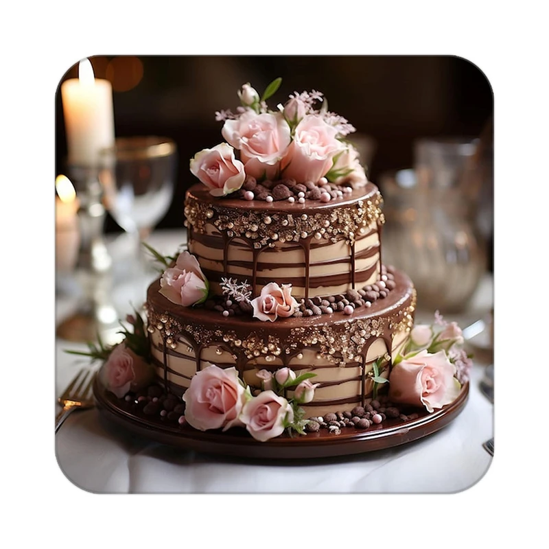 زیر لیوانی کاکتی طرح گل مدل mp17128