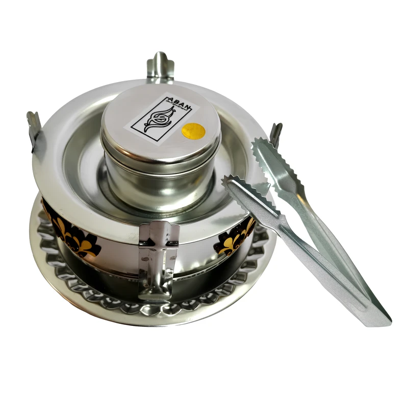 منقل اسپند دودکن آبان مدل گلسواد مجموعه 2 عددی