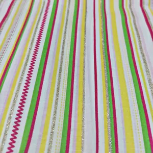 پارچه لباس مدل راه راه اکلیل دار کتان