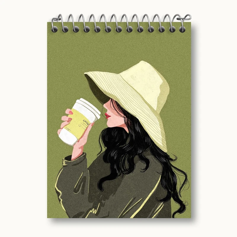 دفتر یادداشت 50 برگ خندالو مدل مینیمال دخترانه کد 28697