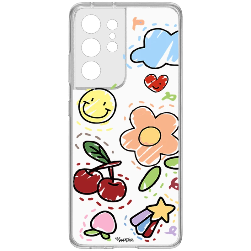 کاور طرح Funny Stickers مناسب برای گوشی موبایل سامسونگ Galaxy S21 Ultra